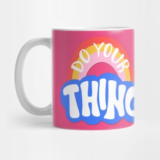 Do Your Thing Retro Rainbow Hippy Shirt Mug